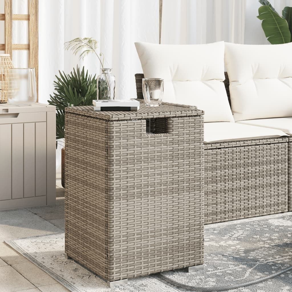 Design Propan-Tank-Verstecktisch Grau 40x40x60 cm Poly Produktbild 