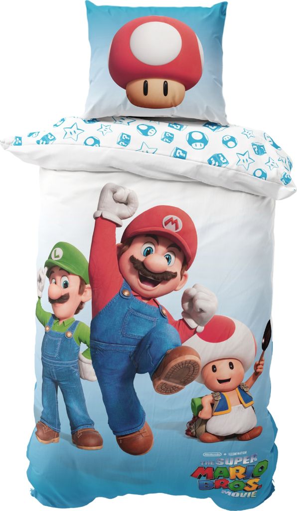 Bettwäsche Nintendo Super Mario 135x200 + 80x80 cm Produktbild 