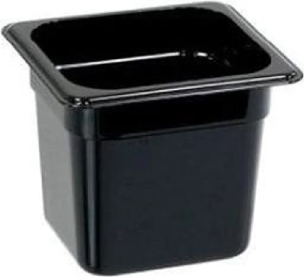 Gastronorm 1/6 Nero h150 Policarbonato Infrangibile - Alta Resistenza