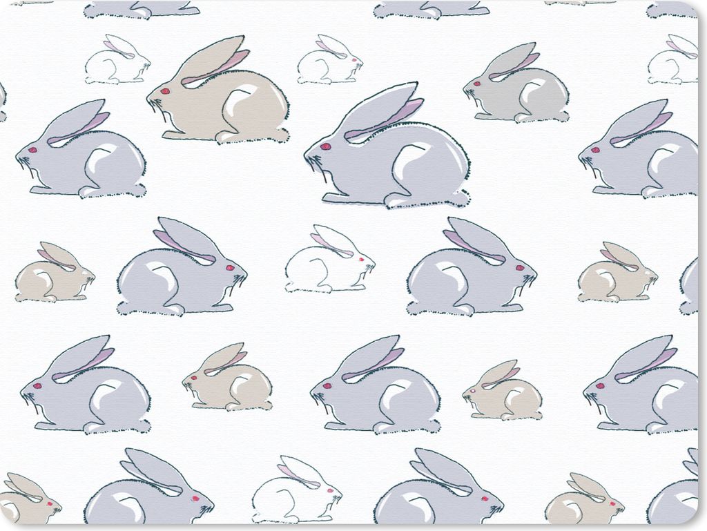 MuchoWow Mauspad Mousepad Muster - Kaninchen - Ohr - Jungen - Mädchen - Kinder - Kind 40x30 cm - Mousepads - Maus Mat - Pad - Mausunterlage - An...