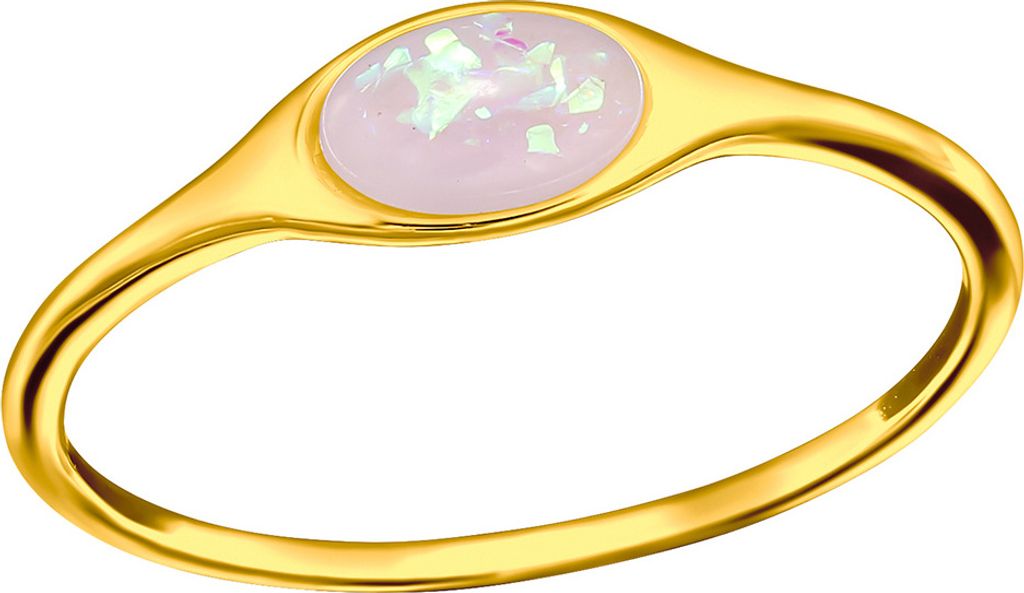 Goldener Ring mit Opal 57 (18.1 mm Ø)
