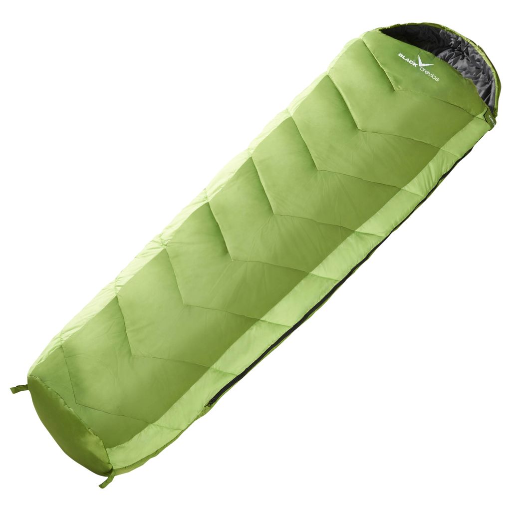 BLACK CREVICE - Mumien Schlafsack - Alaska 250 - 250 gr/m² Hohlfaserfüllung - Farbe: Grün