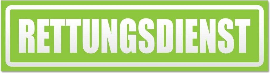 Kiwistar Rettungsdienst invertiert Magnetschild Schild magnetisch - 45cm Lindgrün - Magnetfolie für Auto PKW Kfz
