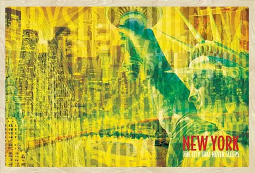 Maxi Poster New York Manhattan + Cornice Shinsuke Rovere Elegante