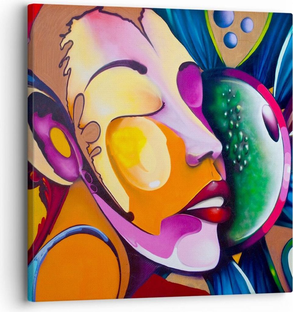 Bild auf Leinwand - Leinwandbild - Abstraktion modern - 30x30cm - Wand Bild - Wanddeko - Wandbilder - Leinwanddruck - Bilder - Kunstdruck - Wanddek...