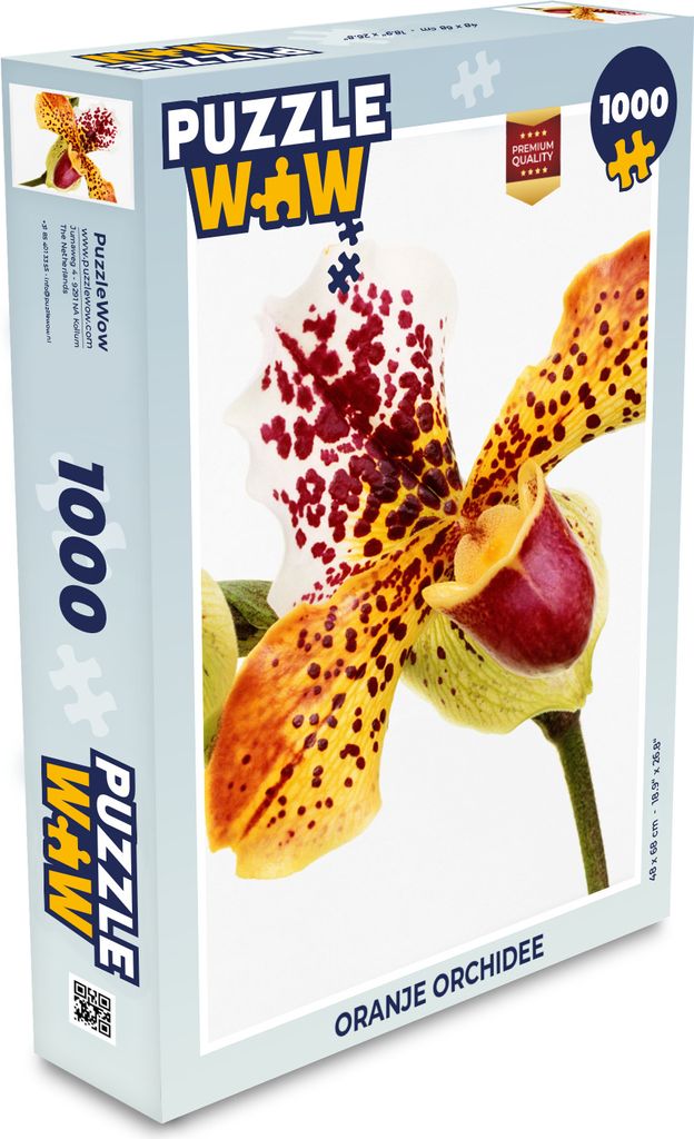 MuchoWow Puzzle 1000 Teile Orange Orchidee - Spielzeug - Alt und Jung - Spiele - Puzzeln