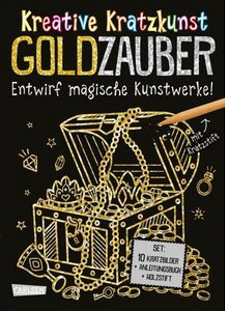 Carlsen Kratzbilder für Kinder: Kreative Kratzkunst: Goldzauber