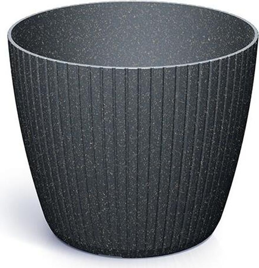 Doniczka Okrągła Lamia Round Eco Wood Dlam180W Antracytowy Eco