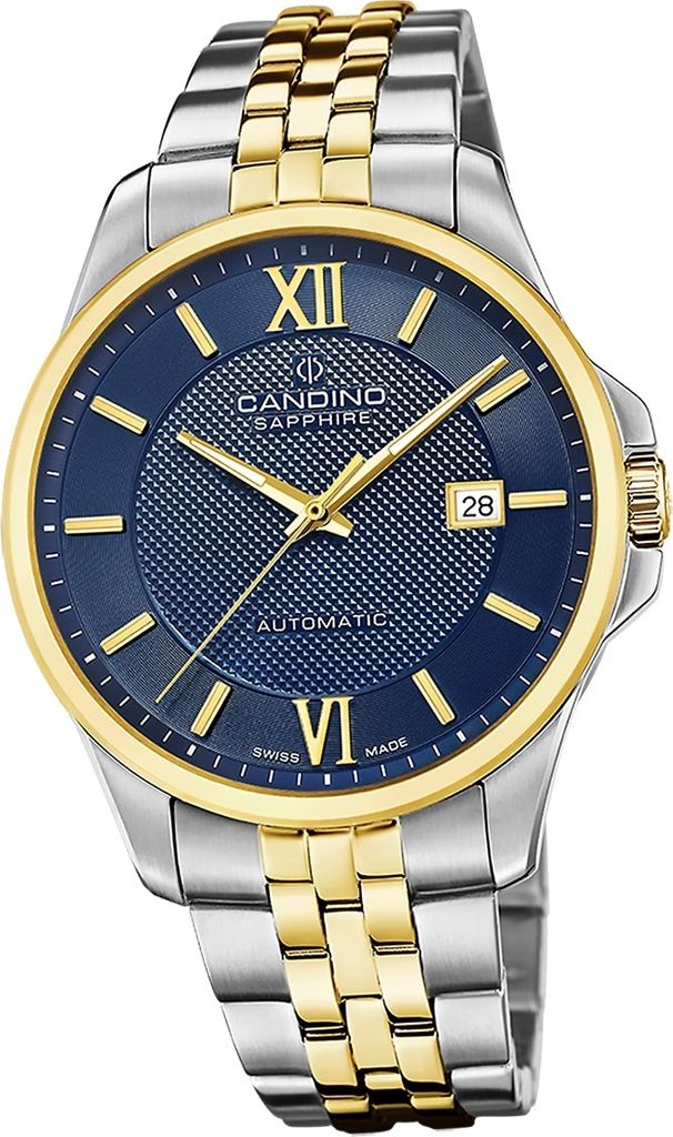 Candino Edelstahl Herren Uhr Analog Luxus Armbanduhr silber gold Automatik D2UC4769/2