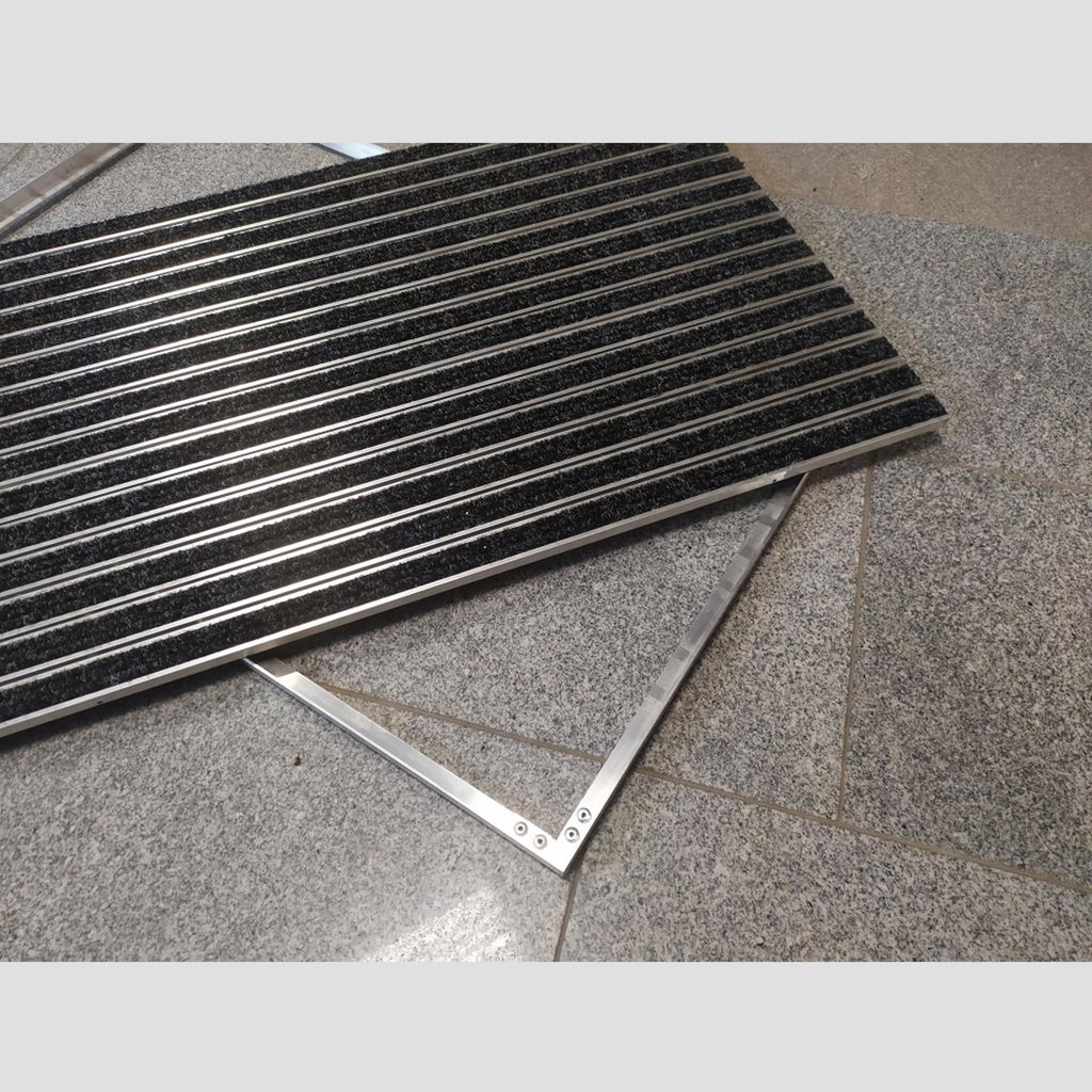 Eingangsmatte mit Rips | 100 x 80cm | Höhe: 12 mm | Farbe: Produktbild 