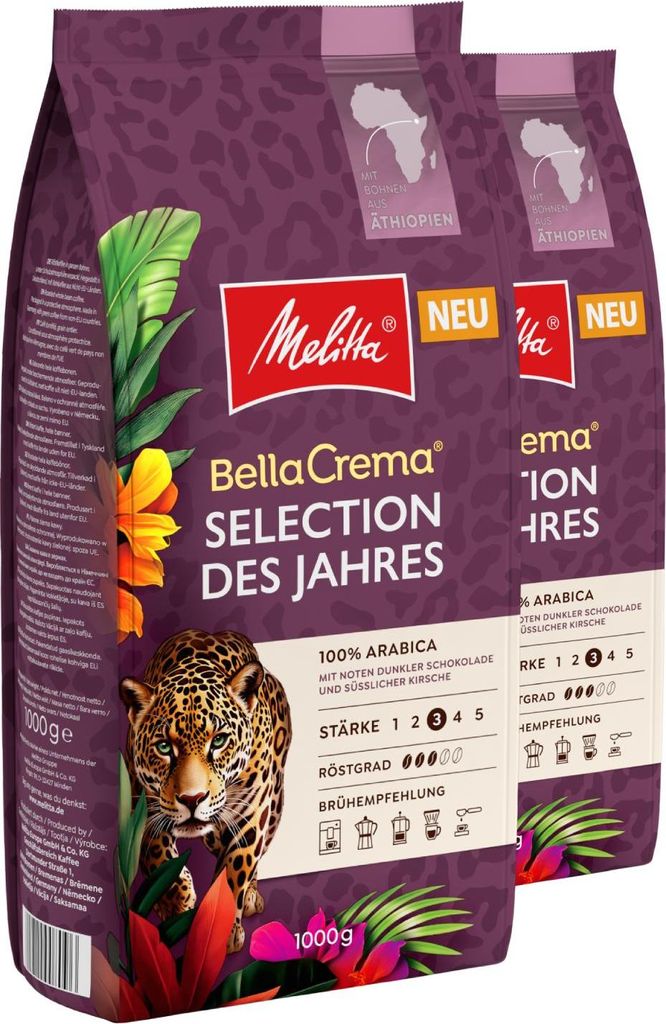 Melitta BellaCrema Selection des Jahres Kaffeebohnen, für Produktbild 