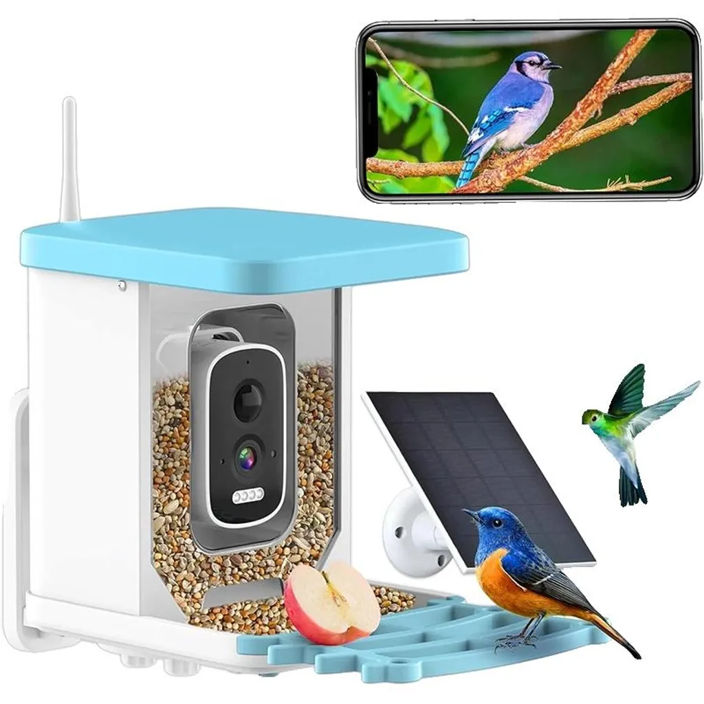 Ne Manquez Plus Aucun Oiseau avec cette Mangeoire Caméra Solaire 4MP 1,5L