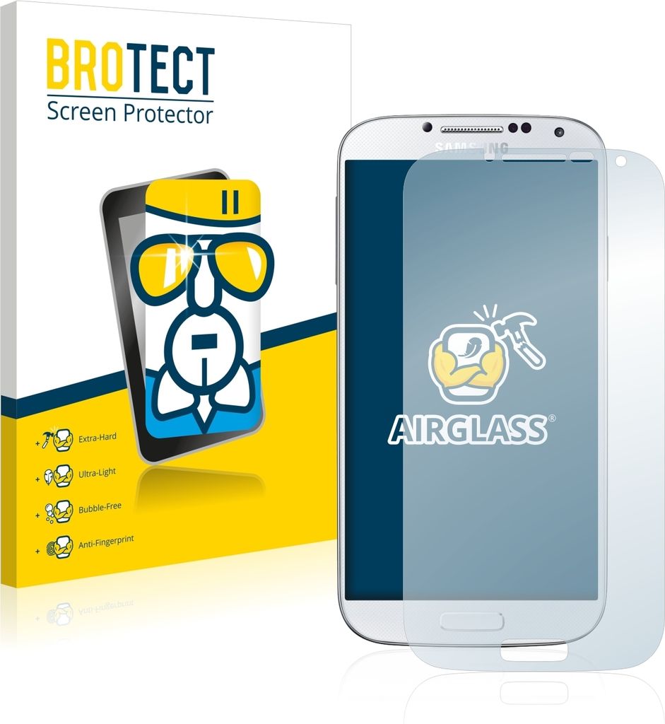 BROTECT Schutzglas für Samsung Galaxy S4 Schutzfolie Panzer Folie Glas Display Schutz klar