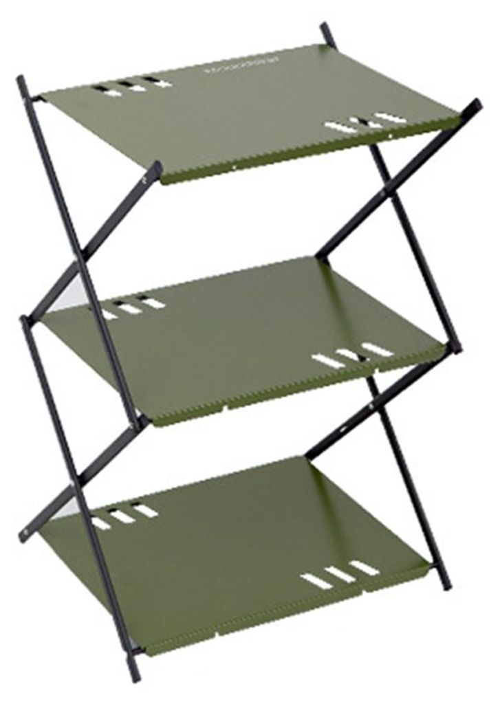 Outdoor Camping Cups Bowls Abnehmbares Lagerregal Aufgehängtes Regal mit Plattenloch Aluminiumlegierung Halterung Picknick BBQ Geschirr Kochgeschi...