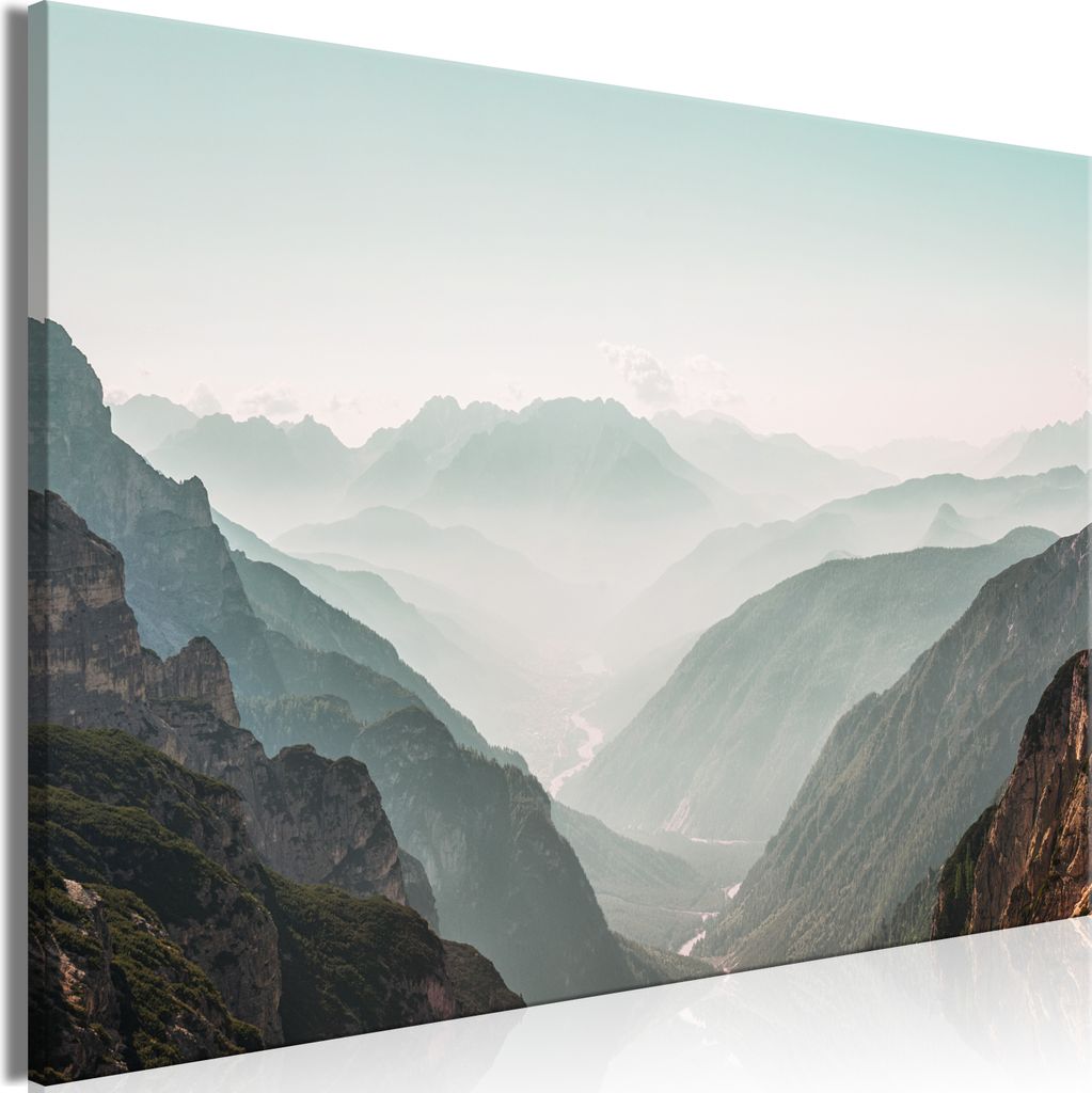 Italienischer Leinwand Leinwandbild - Mountain Horizon (1 Part) Wide 120x80 cm Landschaften c-B-0566-b-a