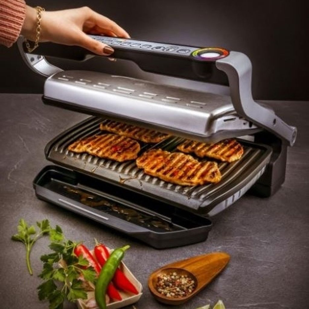 Tefal Optigrill XL GC724D Kontaktgrill edelstahl Produktbild 5