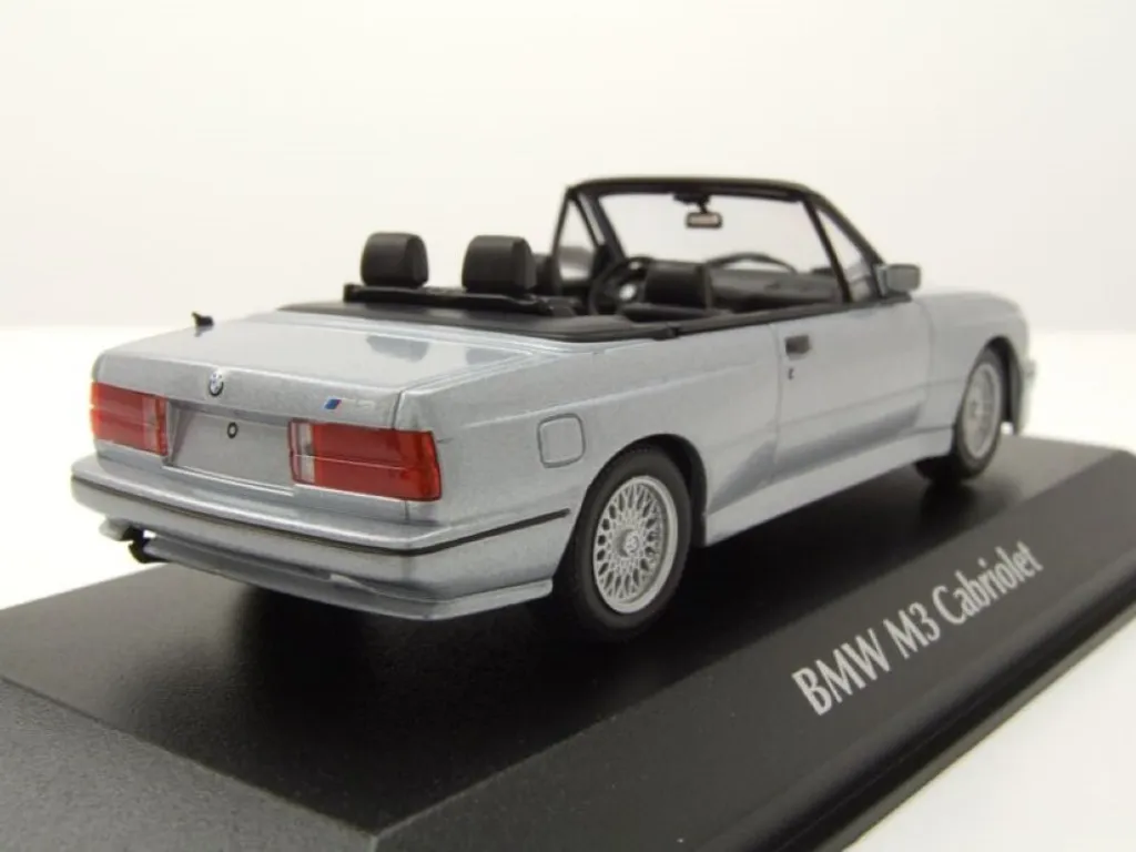 BMW M3 E30 Cabriolet Argent 1988 Maxichamps 1:43 Finition Haute Qualité