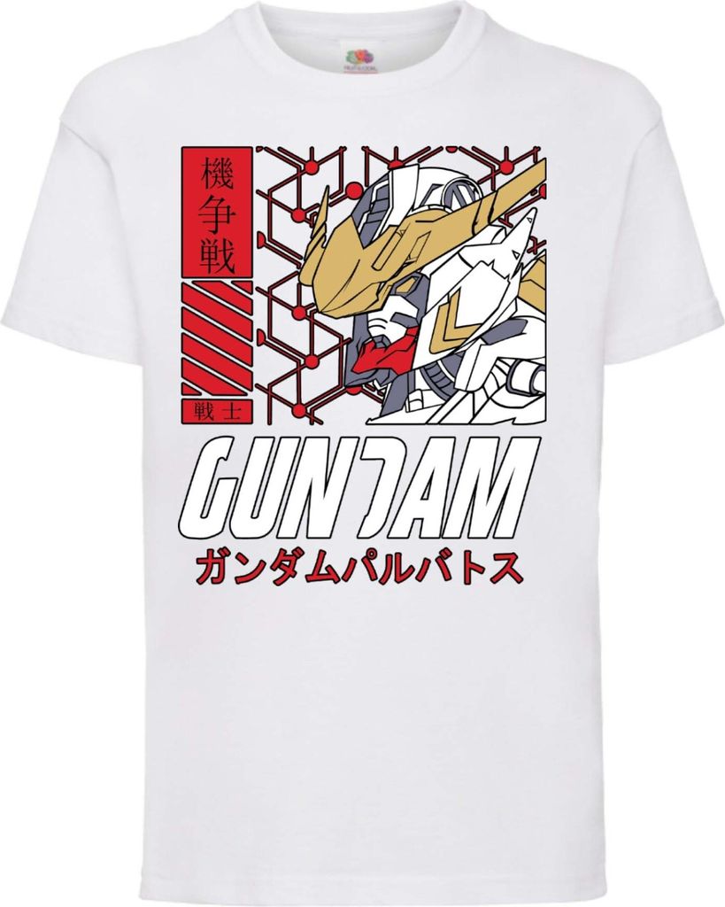 Kinder T-Shirt Mobile Suit Gundam, 7-8 Jahr - 128 / Weiß