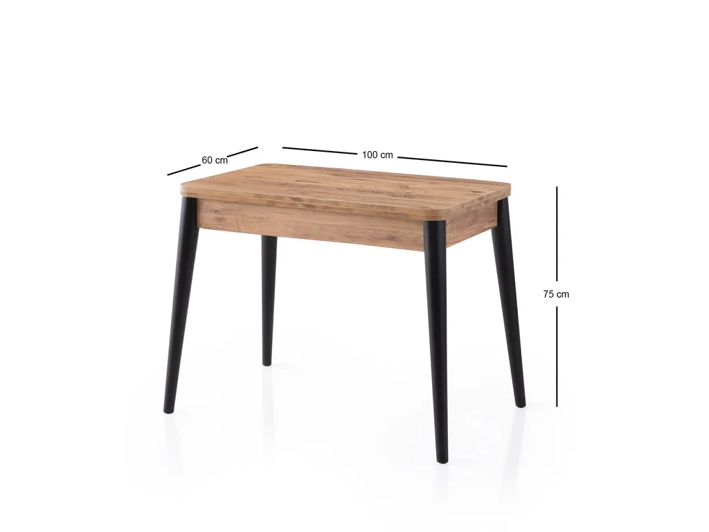 Petite table extensible 100cm Pin Atlantique pour optimiser l'espace - 9