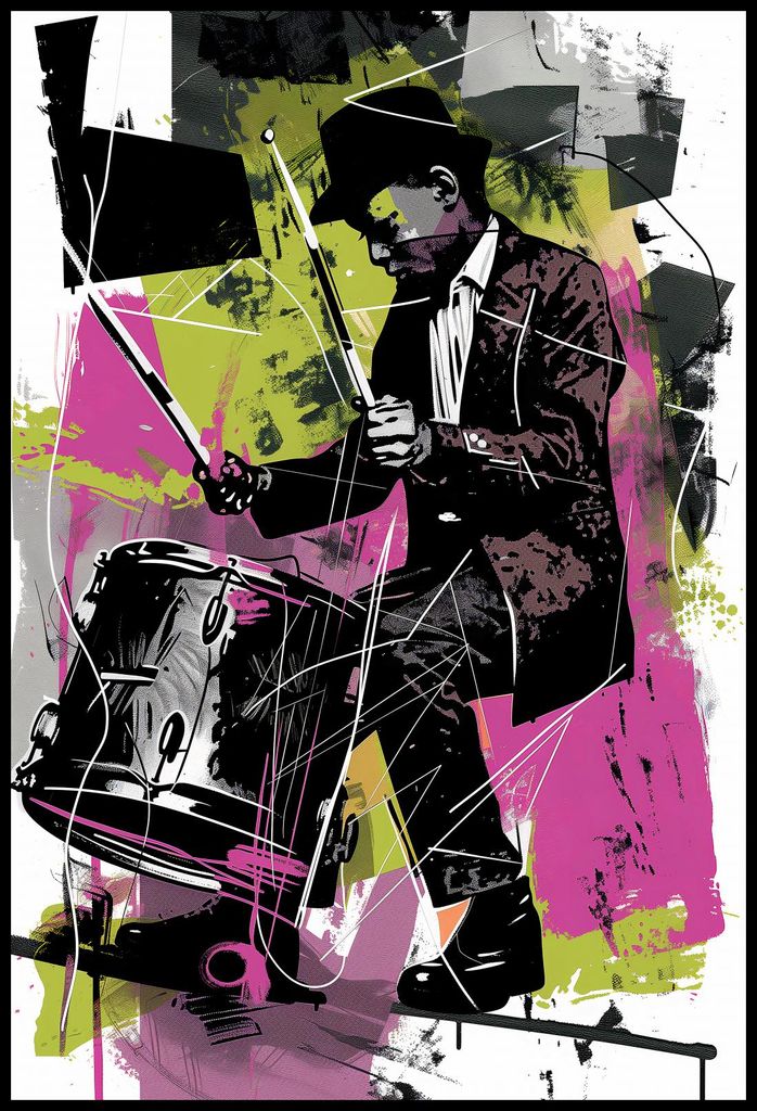 Plakat 67,5x100cm Schlagzeug Energie