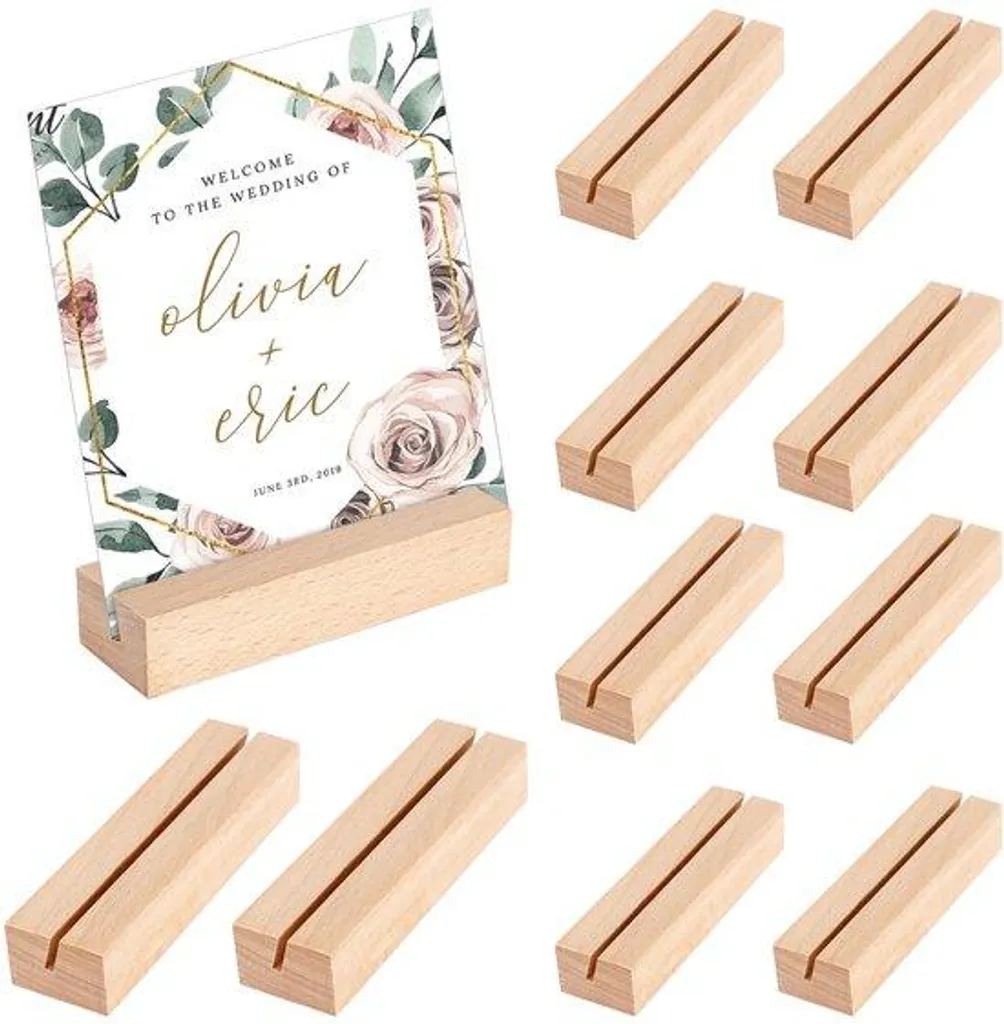Décoration de table mariage champêtre porte-noms bois lot de 10 pièces