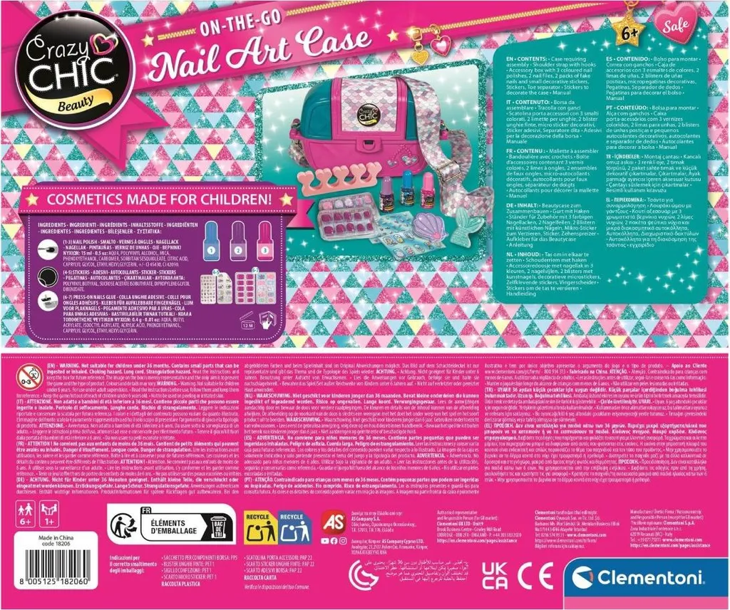 Clementoni Crazy Chic Nail Art Studio - Valigetta Smalti Bambini - 5