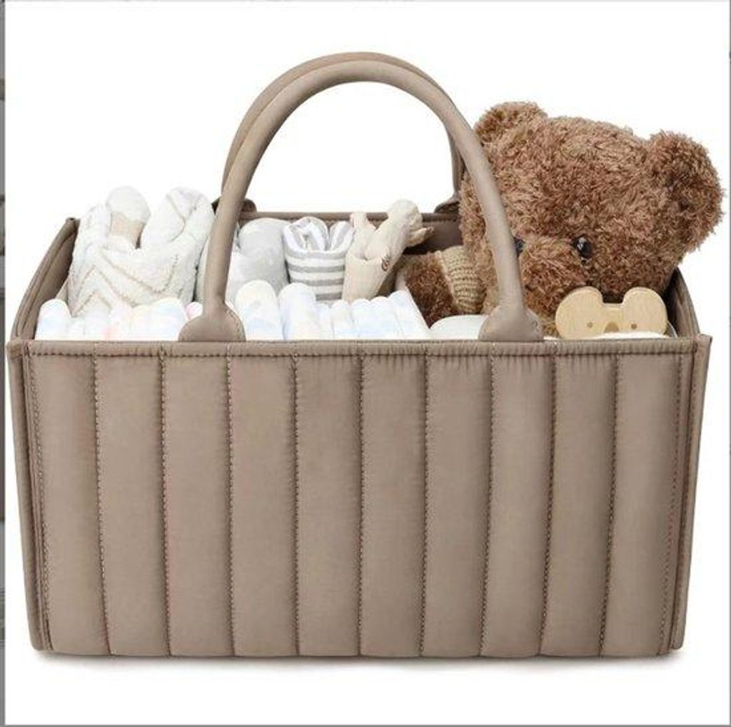 Reisetas mit Griff, großes Fassungsvermögen, multifunktionale Reisetasche, geeignet für das Aufbewahren von Babybedarf, kaki Reisetasche.
