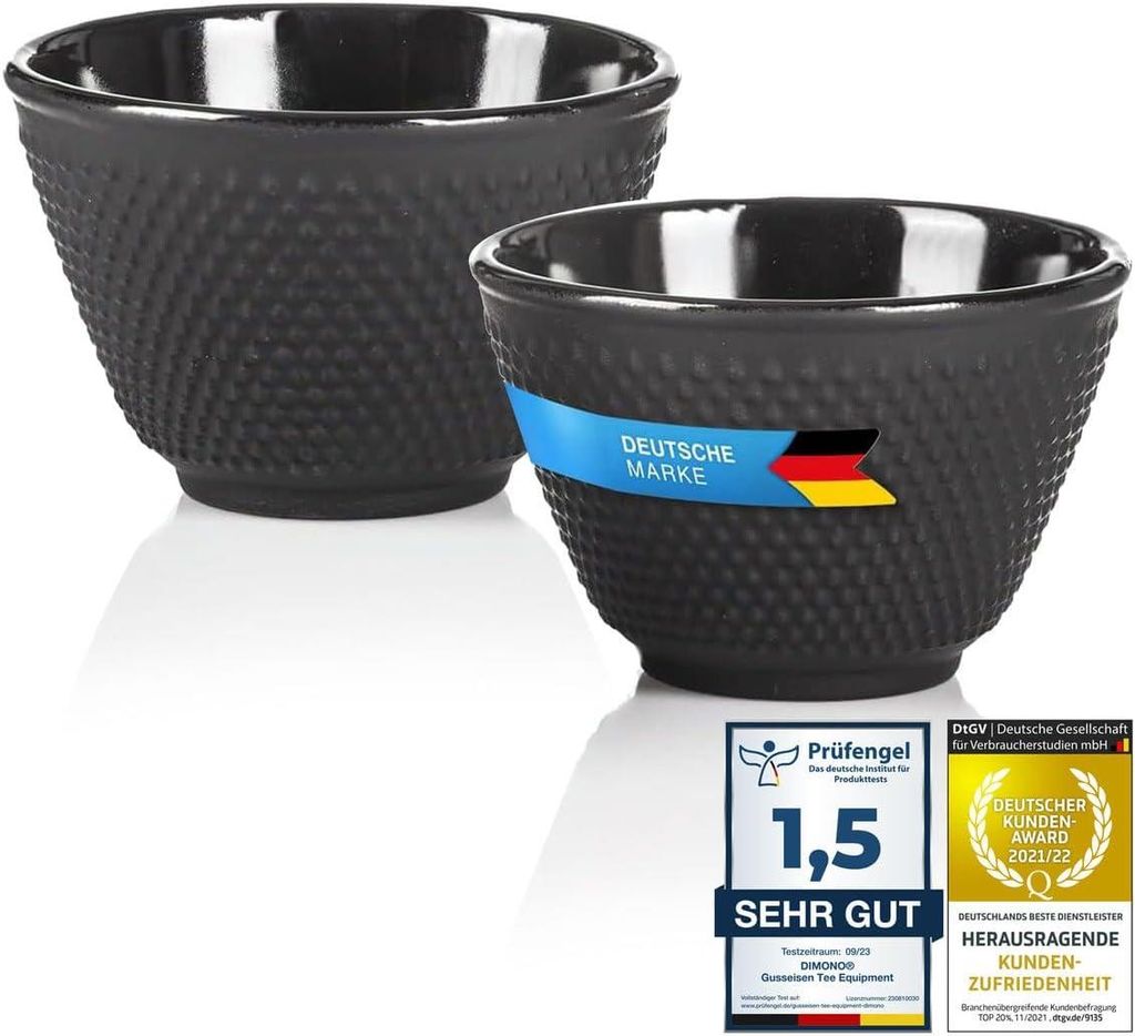 Dimono Asiatische  teebecher gusseisen Satz | Robust und Produktbild 