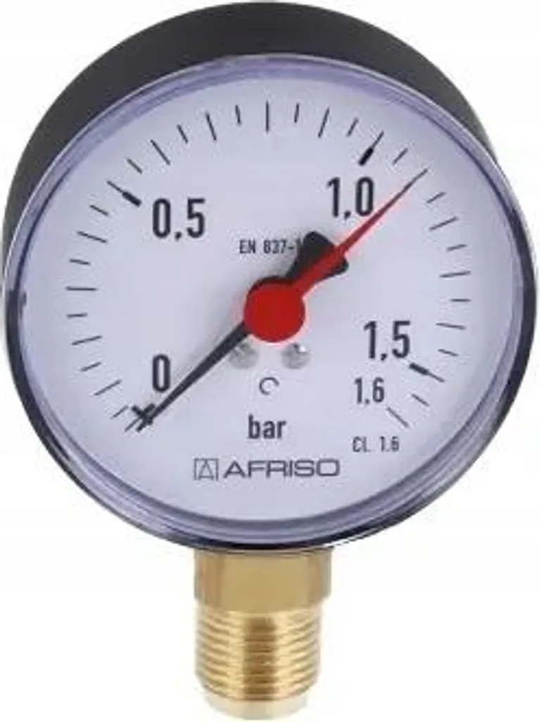 Manomètre RF 80 haute lisibilité 1,6 bar avec boîtier en métal robuste