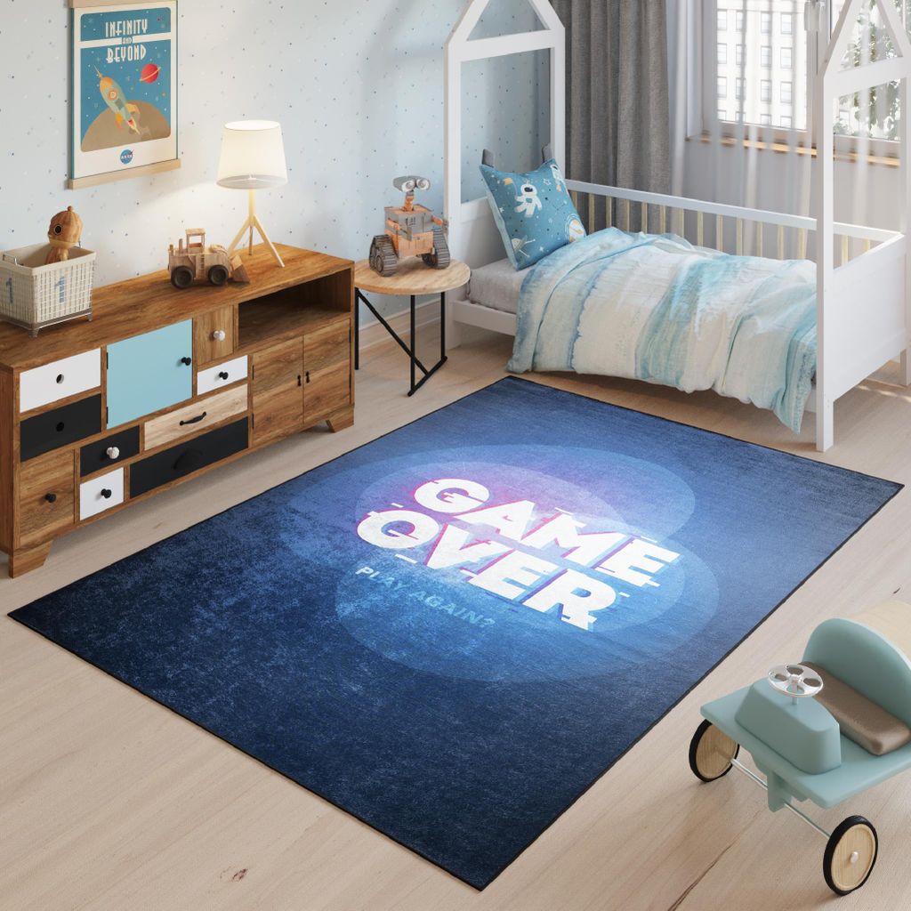 Tapiso Teppich EMMA Modern Kinderzimmer Dunkelblau Schlafzimmer 160 x 230 cm