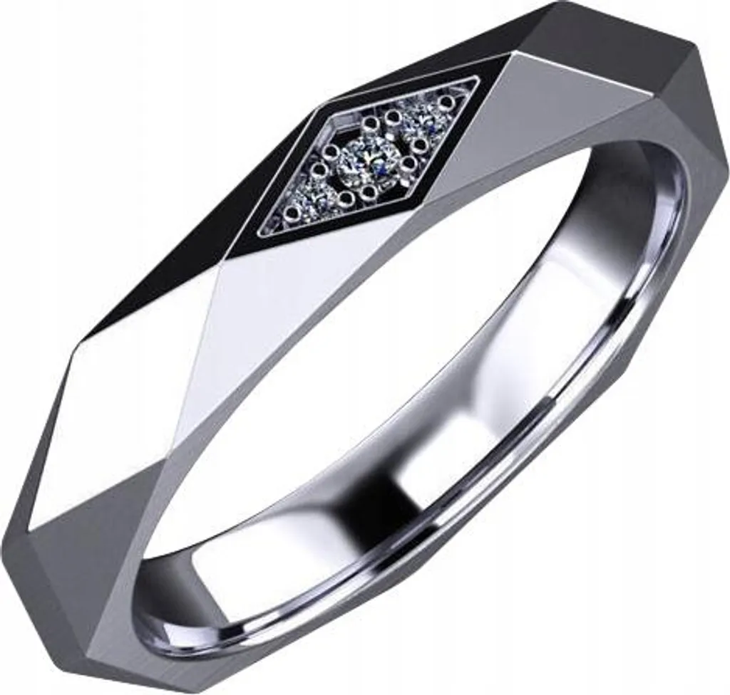 Anello nuziale in argento acciaio 316L r.19