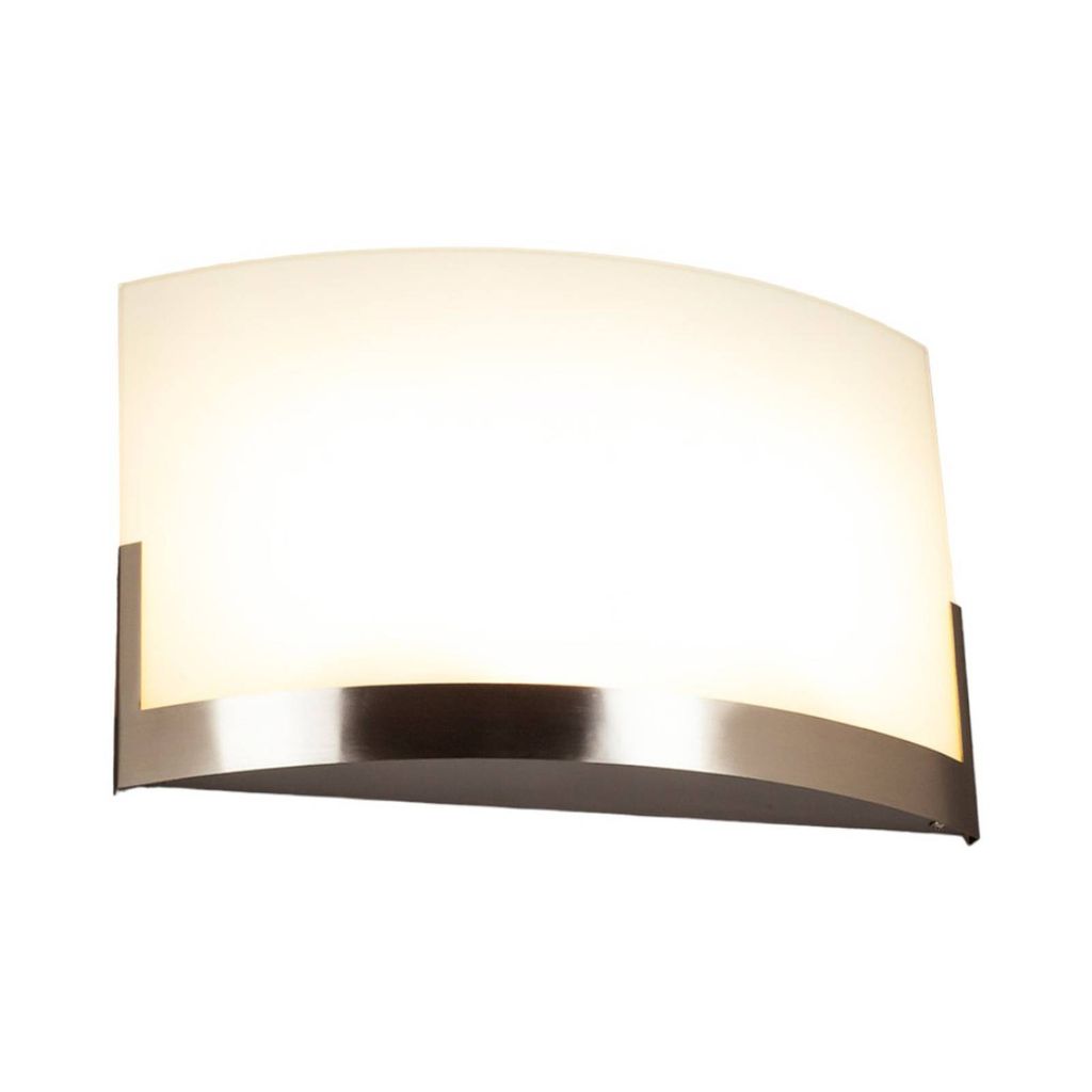 Lindby Wandleuchte Karla, 35 cm, weiß/nickel, Glas, E27