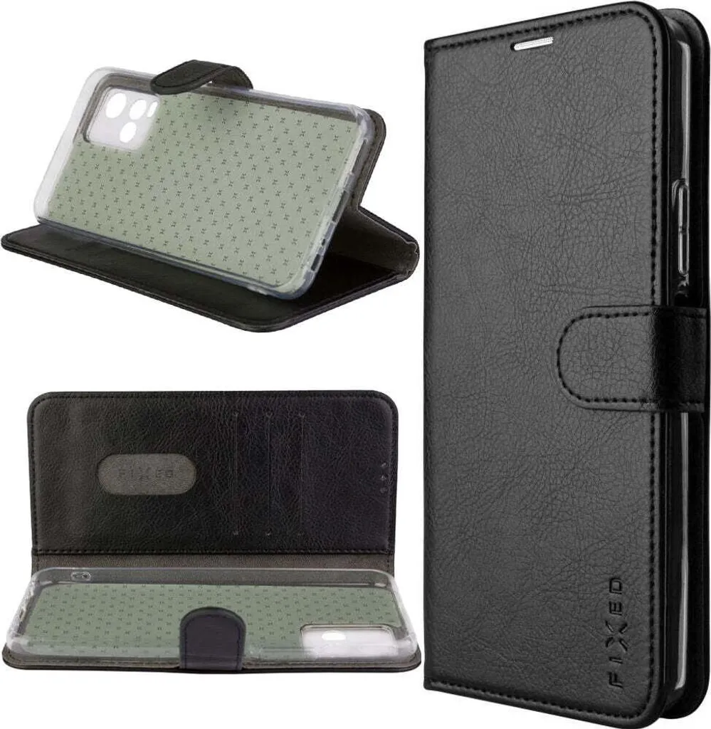 Housse Galaxy Xcover 7 Fixed Opus noire robuste avec fermeture magnétique