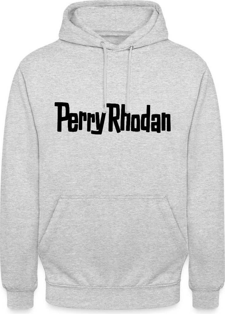 Spreadshirt Perry Rhodan Logo schwarz Uni Hoodie, M, Hellgrau meliert