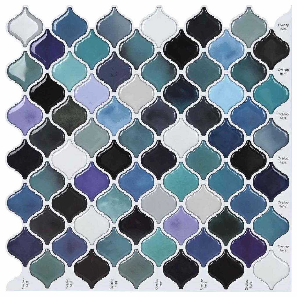 Lanturn Fliese 20 pcs Blaugrün 27 x 27 cm Polyurethan und PET