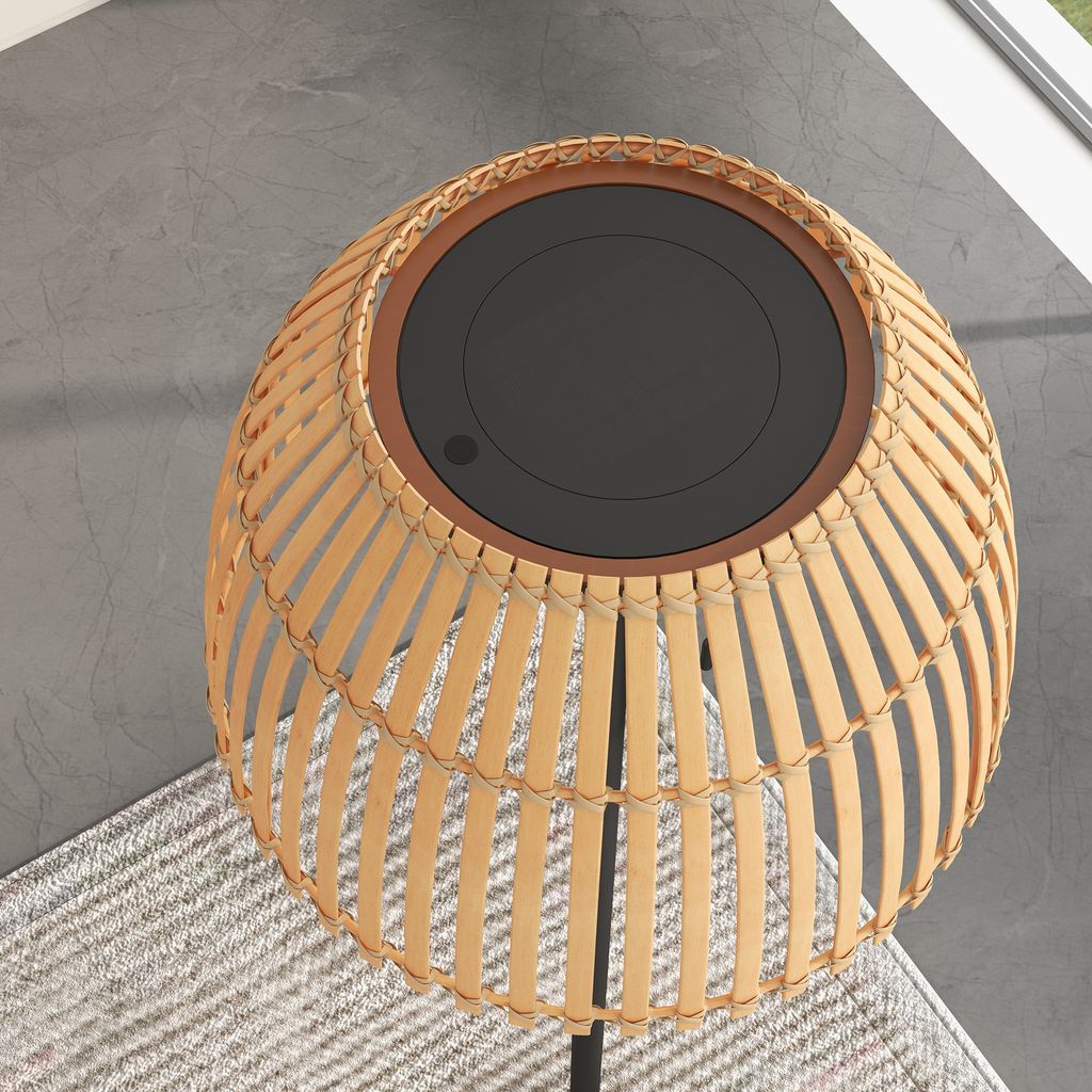 Outsunny Solar Stehlampe Outdoor Stehleuchte 137 Cm Produktbild-Vorschau 2