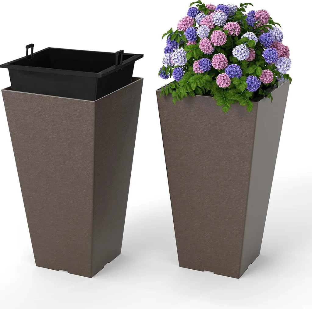 Pots de Plantes pour Jardin et Terrasse avec Trous de Drainage - Lot 2