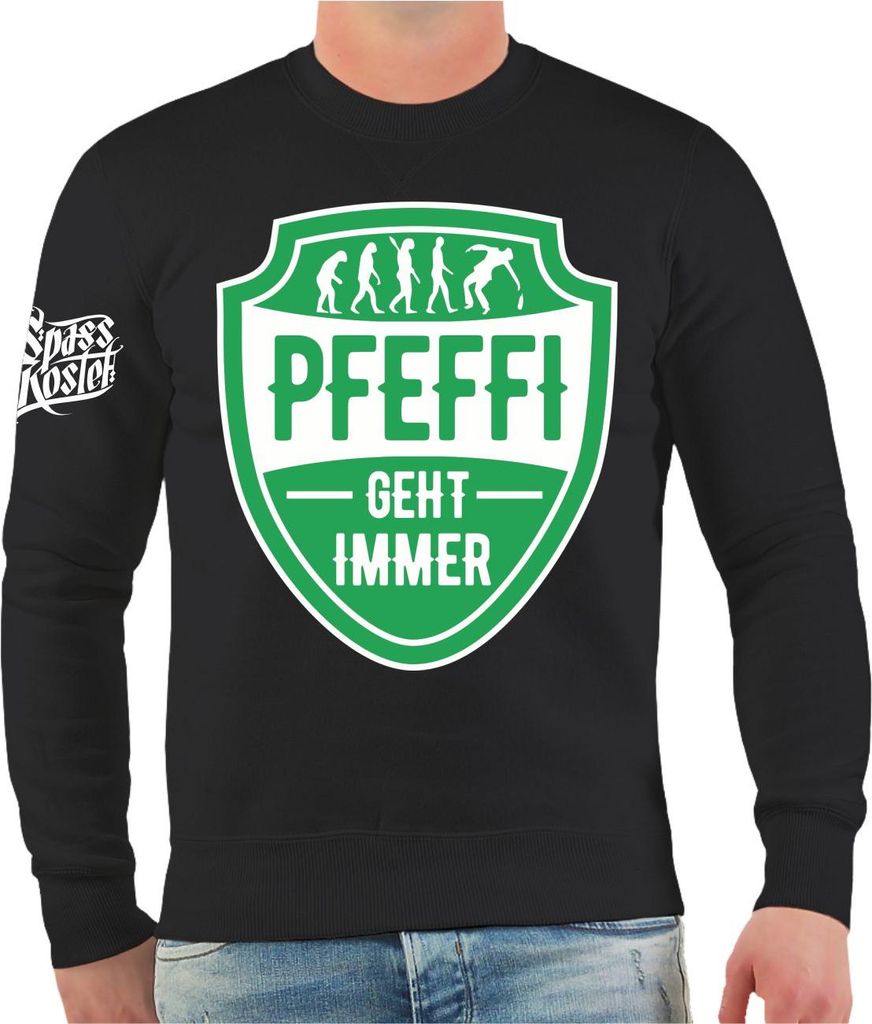 Herren Sweatshirt Pfefferminz geht immer