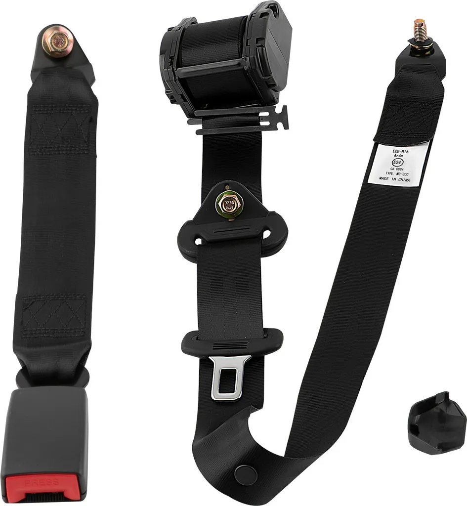 Ceinture sécurité 3 points enrouleur 300cm et fouet rigide homologué E