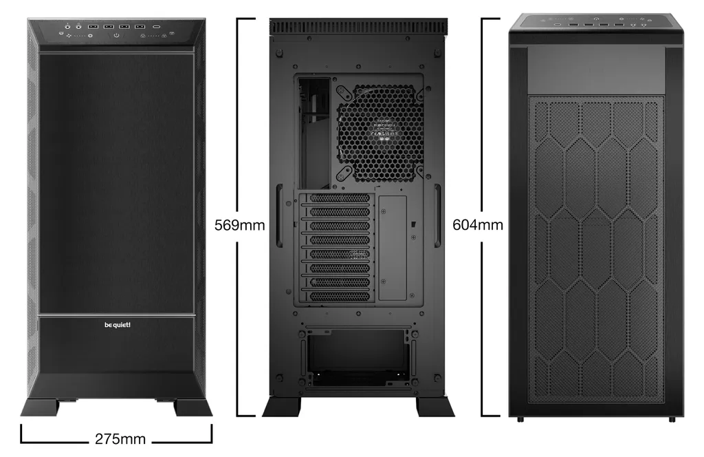 Dark Base Pro 901 Noir, Boîtier PC Insonorisé avec Panneau en Verre