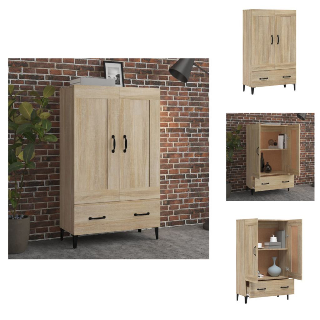 vidaXL Highboard Sonoma-Eiche 70x31x115 cm Holzwerkstoff - Sideboards