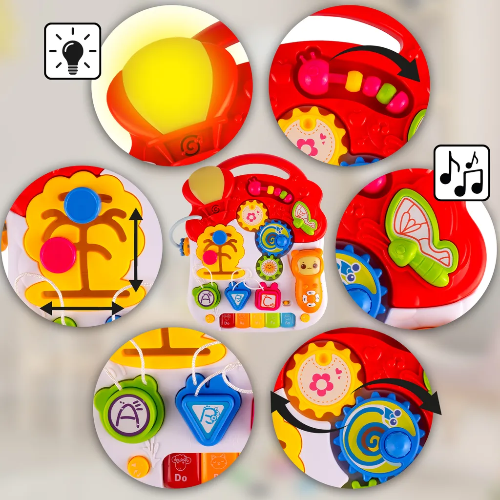 MalPlay Trotteur 5 en 1 Poussette et Table d'Éveil pour Bébé 9 Mois