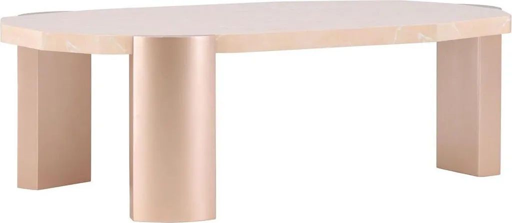 Table basse Kres rose et dorée : sublimez un salon terne avec style