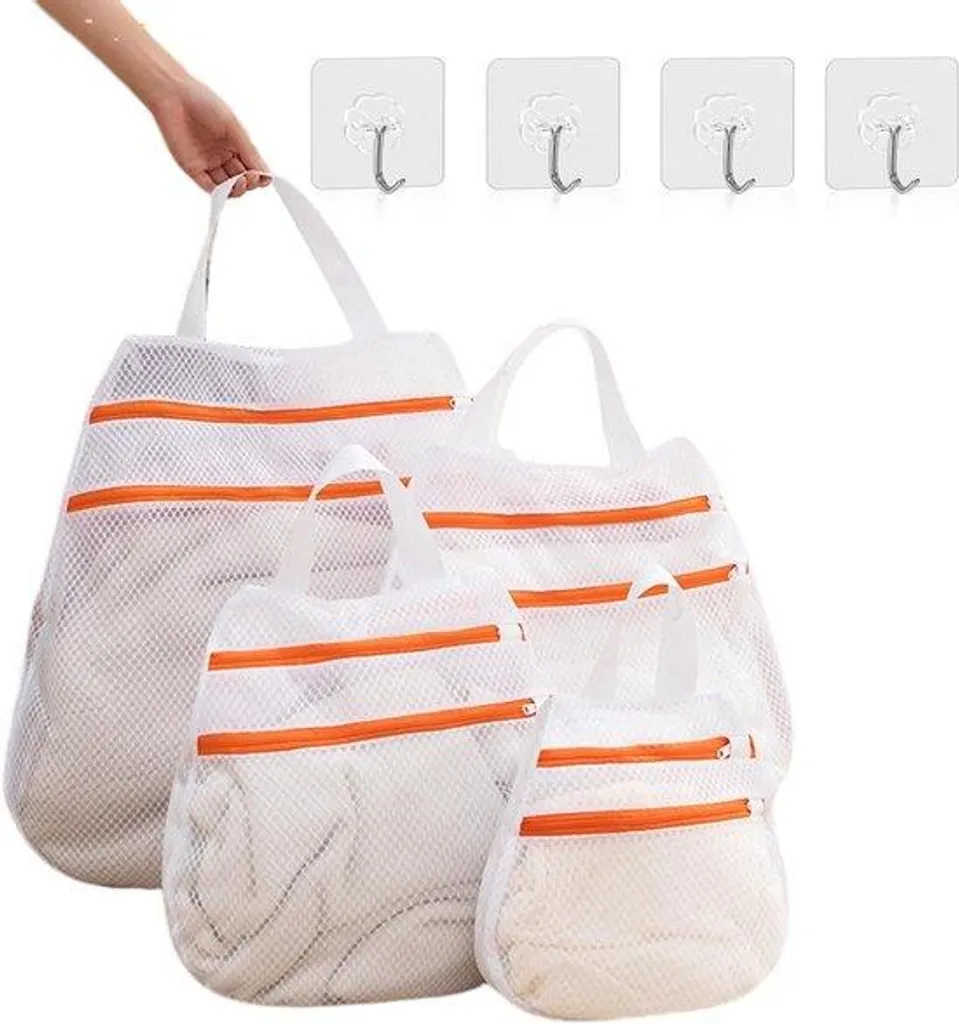 Filets à Linge Doublés avec Glissière : Fini les Lingeries Abîmées (Lot 4)