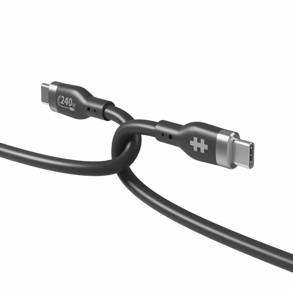 HYPER HyperJuice 240W Cavo USB-C a USB-C in silicone (3ft/1m) - Nero - 4
