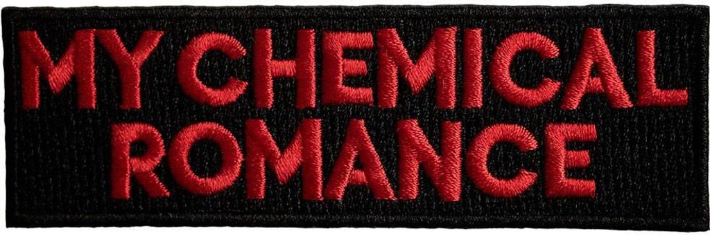 My Chemical Romance - Textlogo - Aufnäher zum Aufbügeln, gewebter Stoff RO12838 (Einheitsgröße) (Schwarz/Rot)