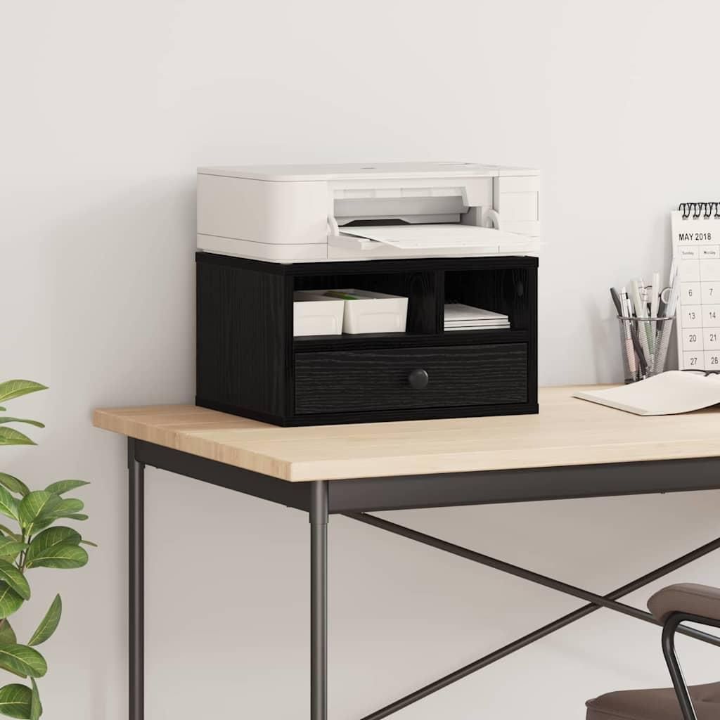 "Schlussverkauf" Druckerständer moderne-desgin - Industrielles Design - Schwarz Eichen-Optik 40x32x24 cm C17512