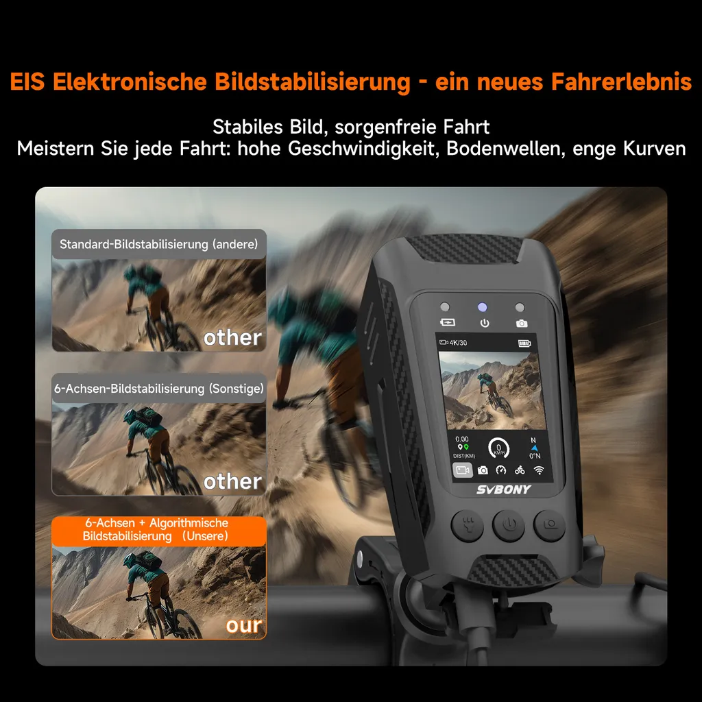 Caméra d'action stabilisation EIS et batterie 2500 mAh SVGo C1 - 8
