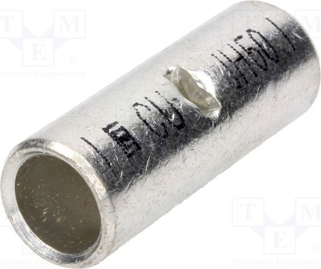 1x Kabelschuh: Stoßverbinder 50mm2 Kupfer verzinnt VA03-0040 JH50 Klemmszen und S