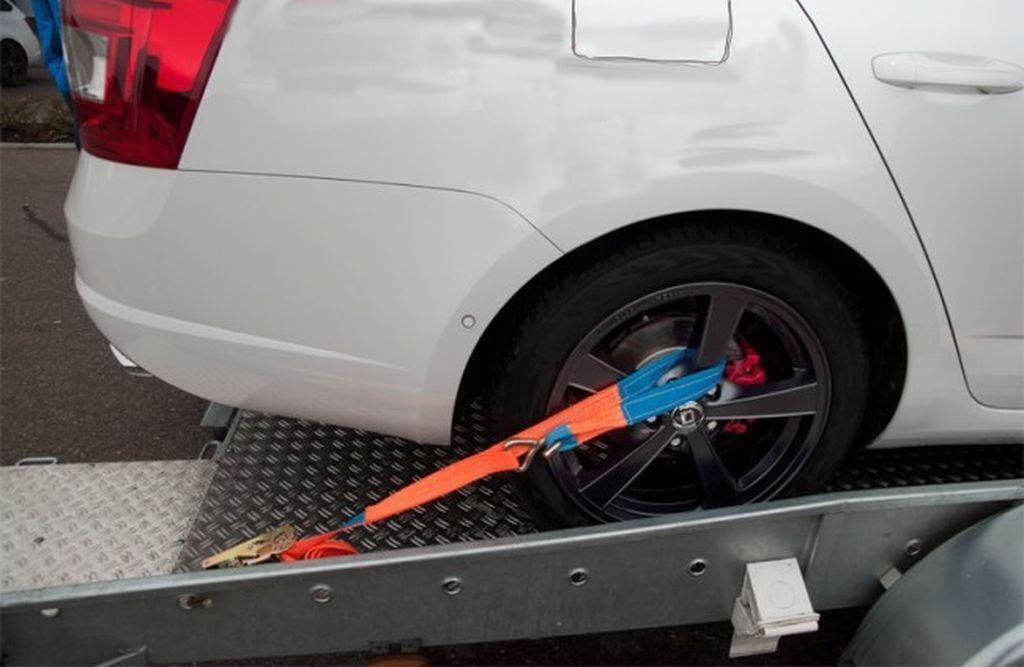4 Stück Spanngurte Zurrgurte 35 mm für Pkw Transport zur Produktbild 